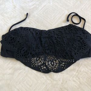 Xhilaration black strapless bikini top